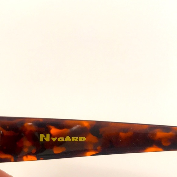 Nygard Sunglasses Brown Orange Tortoise Shell Frames Brown Lenses Excellent - Picture 4 of 6